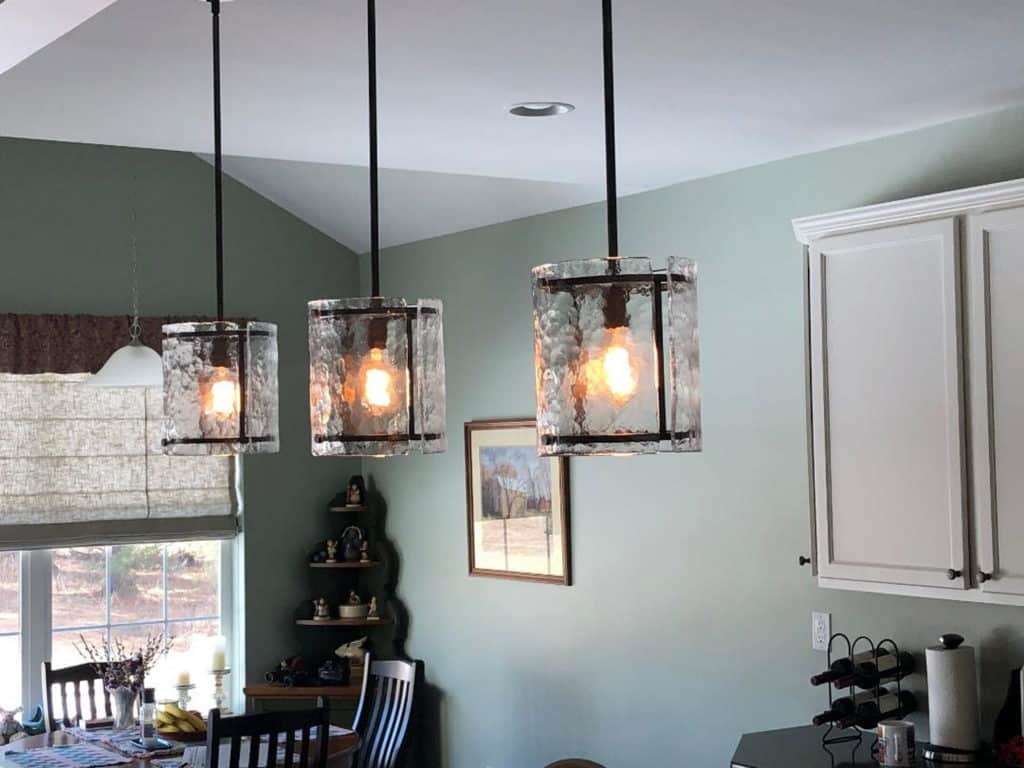 Pendant light replacement over kitchen island in Whitehall PA