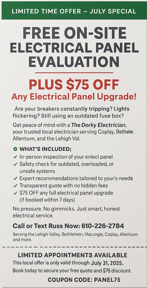 Electrician in Bethlehem, PA – EV Chargers &amp; Panel Repair